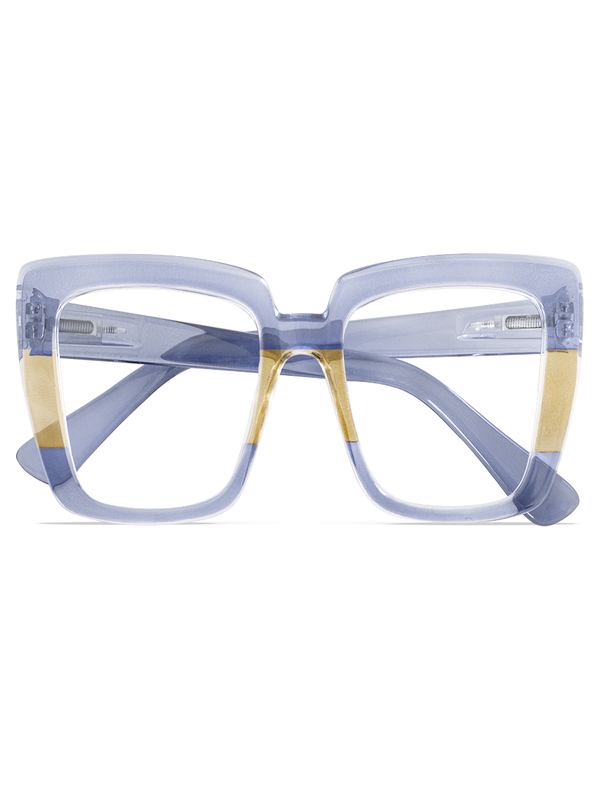OCCHIALE DA LETTURA PREMONTATO TWINS GOLD MOUSSE AZZURRO/GIALLO +2,50 - Farmacia Bartoli