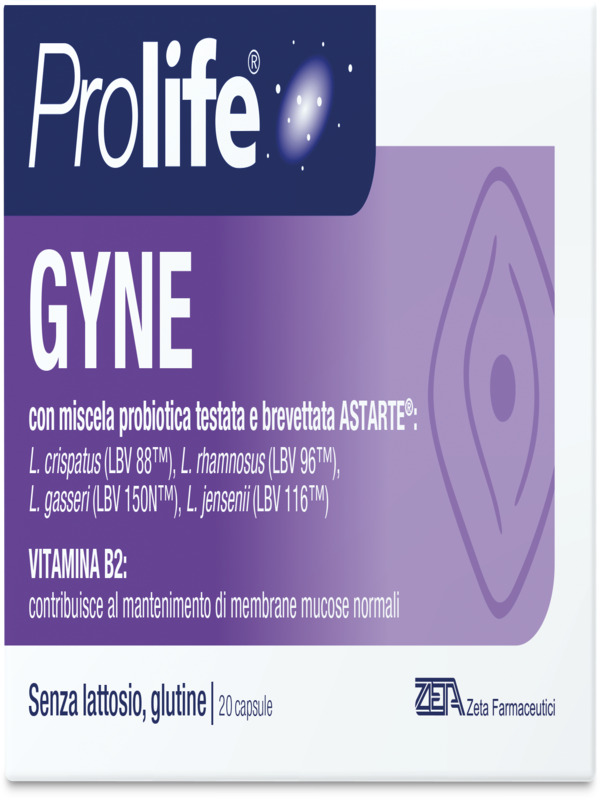 PROLIFE GYNE 20 CAPSULE CON MISCELA PROBIOTICA TESTATA E BREVETTATA ASTARTE - Farmacia Bartoli